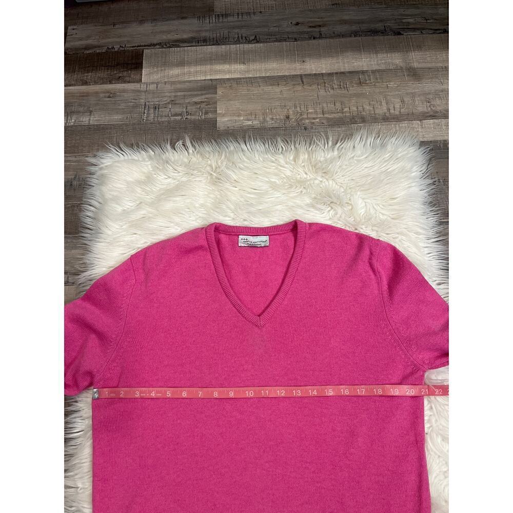 Hawick Knitwear Scotland 100% pure new wool V-neck sweater L - Picture 6 of 7